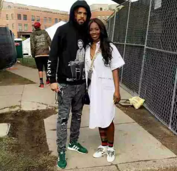 Tiwa Savage Pictured With American Rapper, J Cole